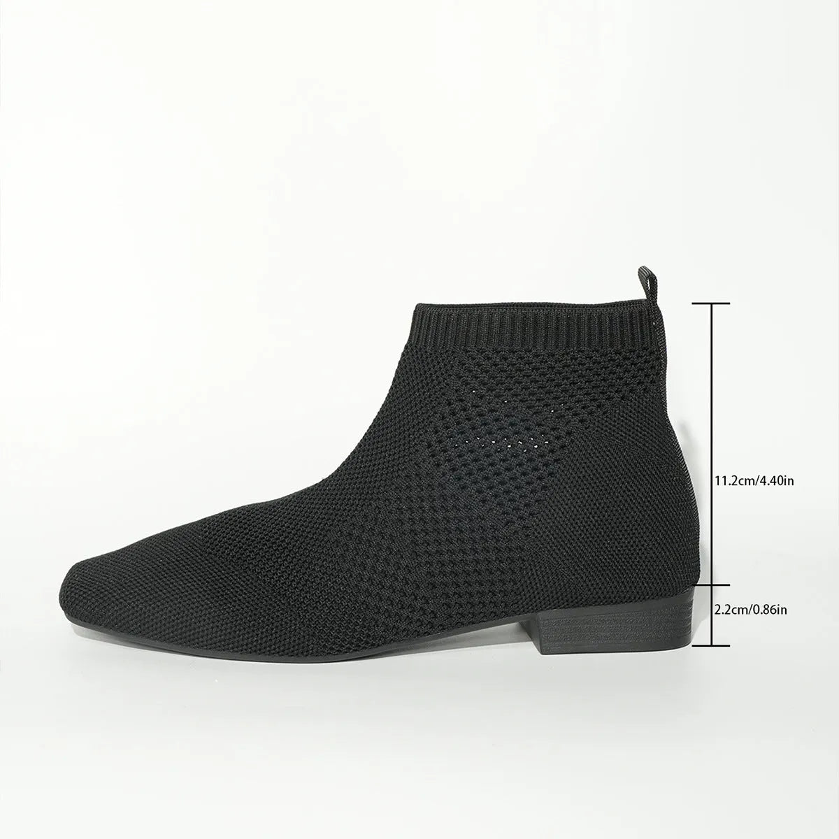 Plus size women's mid calf pointed ankle boots in black or camel, 3-5cm mid heel, sizes 36-43