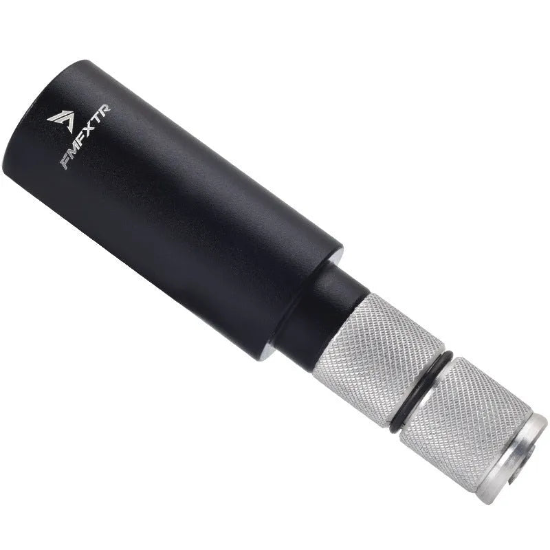 Aluminium alloy folding bicycle handlebar extensions showing adjustable width range