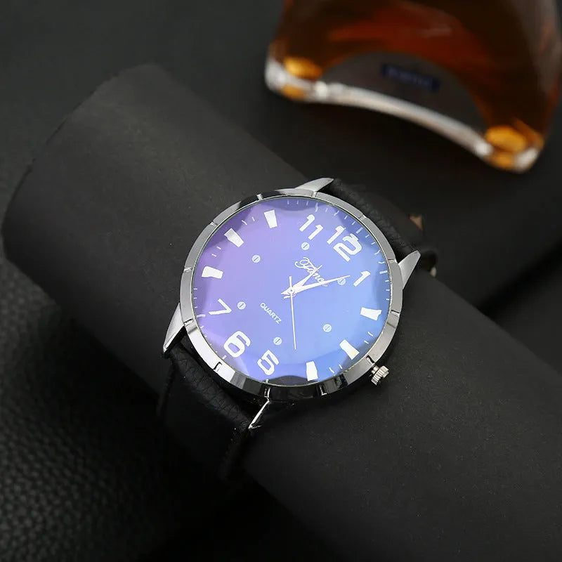 Five-piece business gift set with watch, belt, sunglasses, bracelet and wallet in PU and alloy