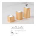 Modern simple solid wood surface mounted downlight in wood colour round shape for corridor