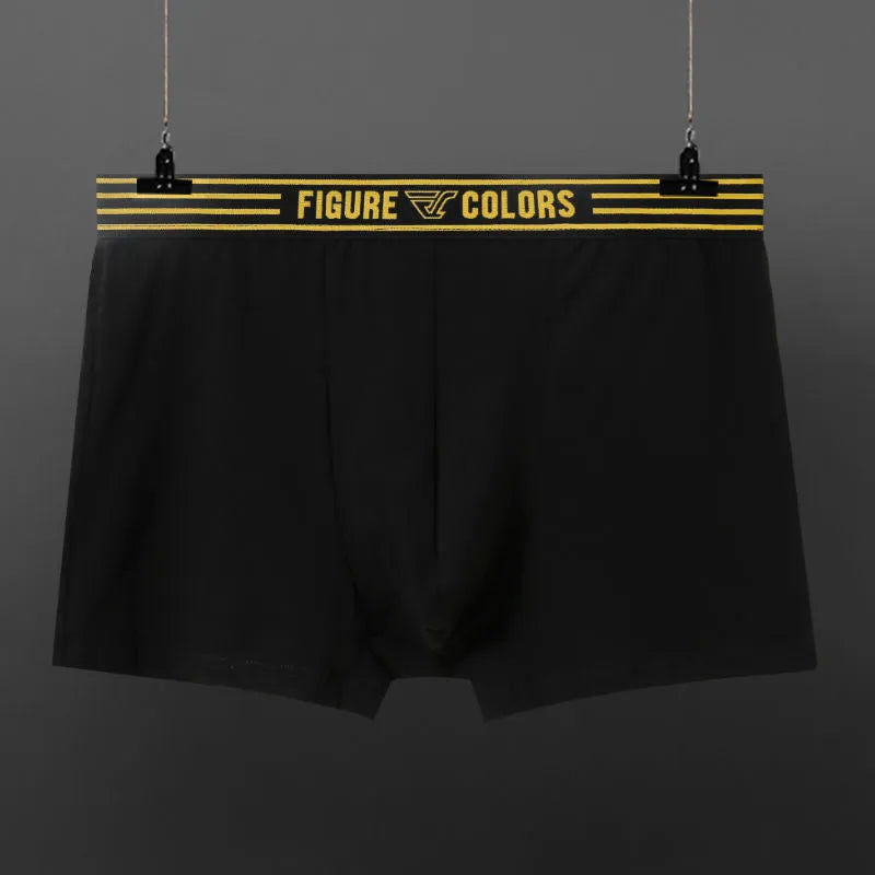 Men's cotton knitted low-waist boxers in solid colours, size range M to 3XL, nine colour options