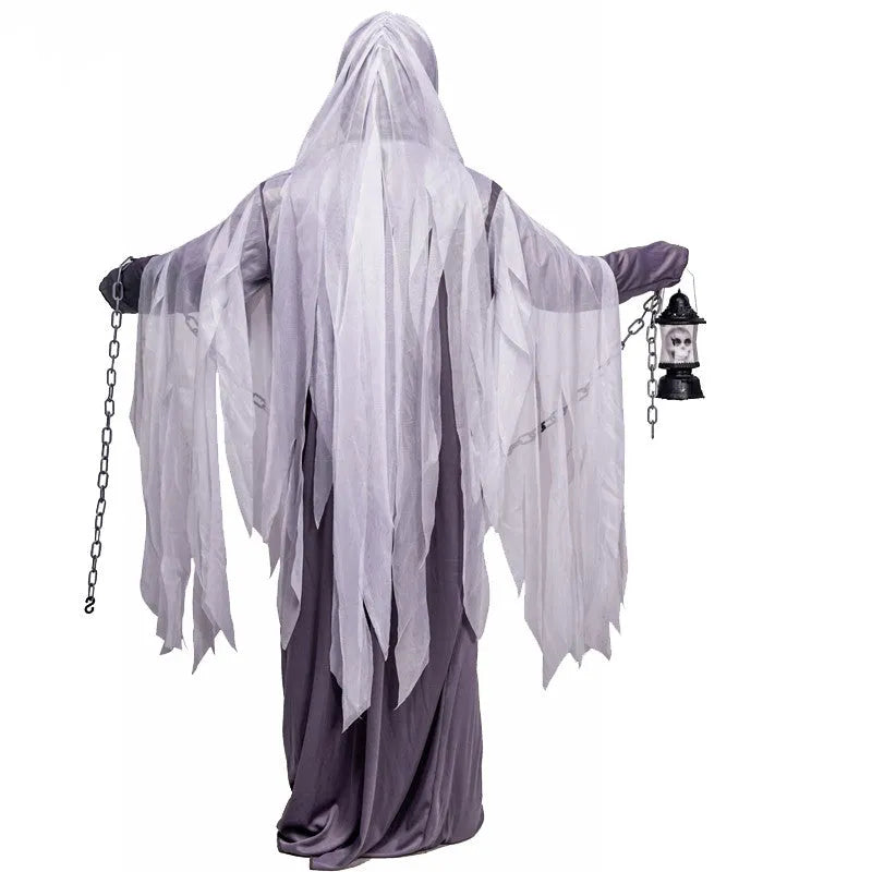 Halloween costume robe made of 98% polyester in colour FF265, one size, ghost horror theme for party or cosplay