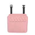 Leather car hanging storage bag and trash can in black colour, 25cm square with 8cm depth