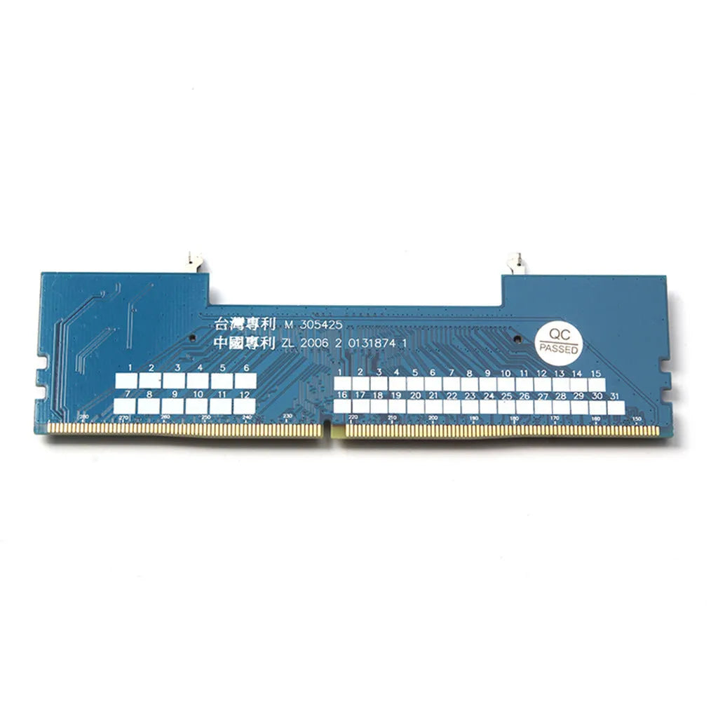 DDR4 laptop to desktop memory test adapter card in electrostatic bag with memory stick