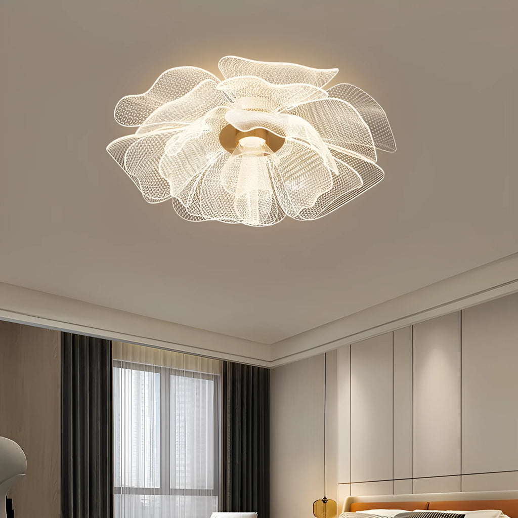 Flower acrylic ceiling light with iron frame in 55CM size