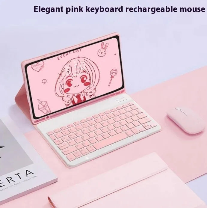 Samsung Galaxy Tab Bluetooth keyboard and mouse leather case set in six colour options