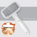 Automatic pet hair removal comb for dogs and cats measuring 10.7x19.5cm