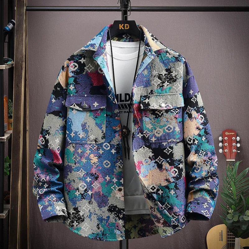 Casual lapel shirt coat with long sleeves and straight hem in various colour options