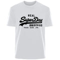 Men's pure cotton short sleeve crew neck T-shirt in white or black, casual four-season style, sizes XS to 3XL