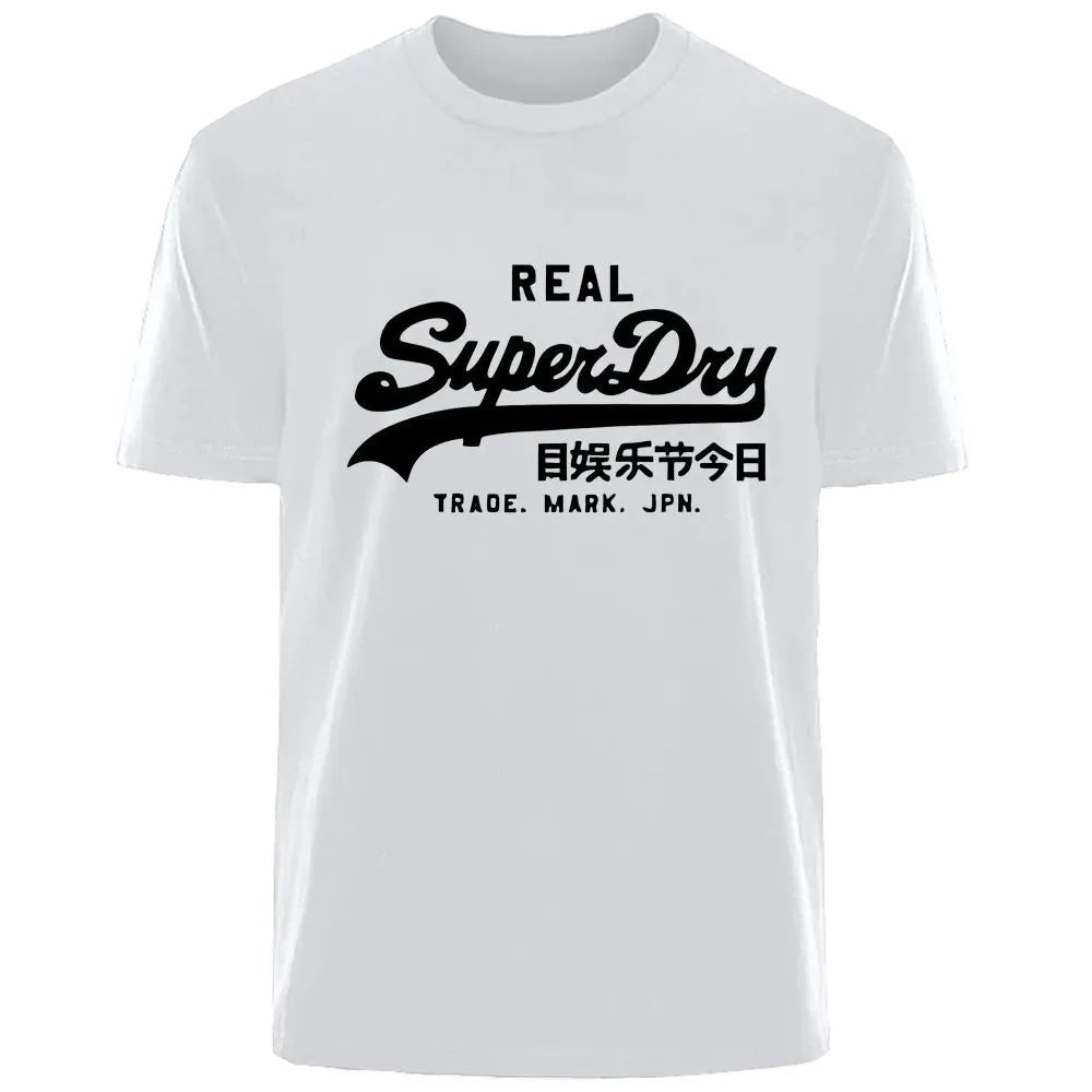 Men's pure cotton short sleeve crew neck T-shirt in white or black, casual four-season style, sizes XS to 3XL