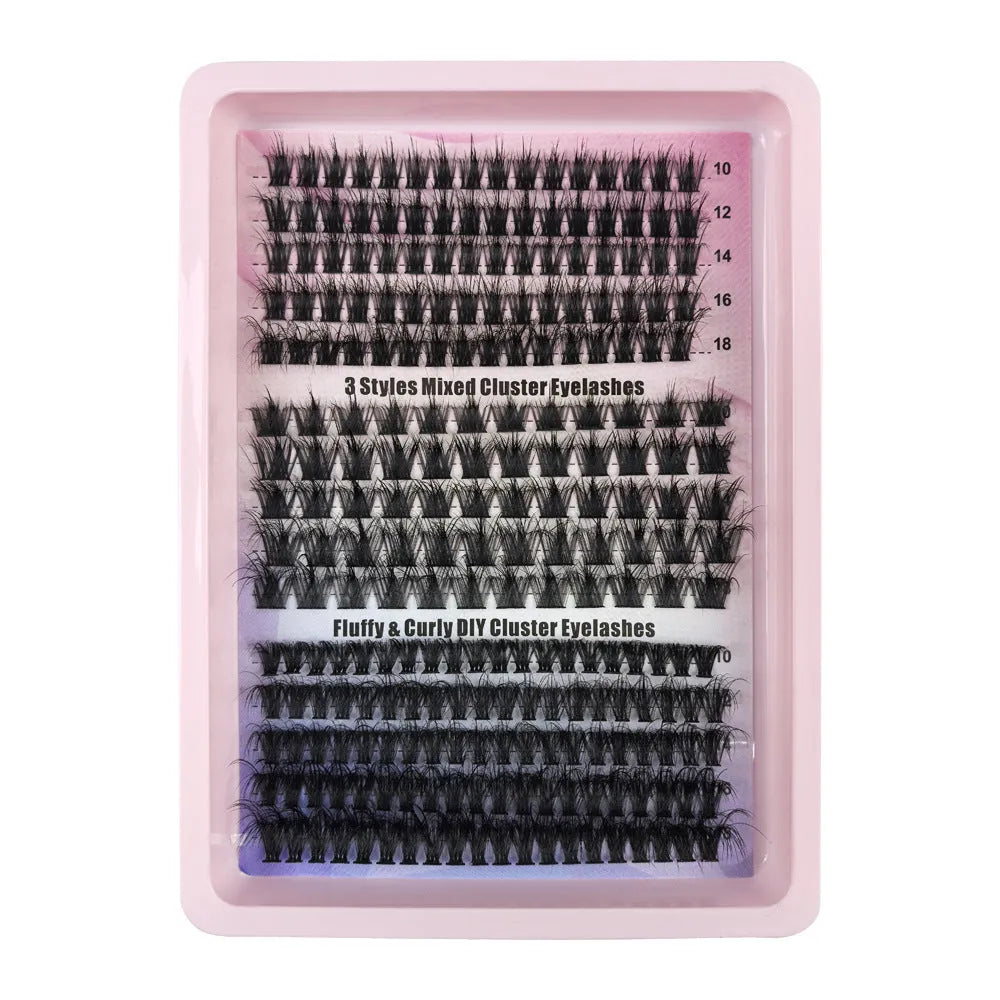 Large capacity box of mixed messy false eyelashes in high imitation material with specification options