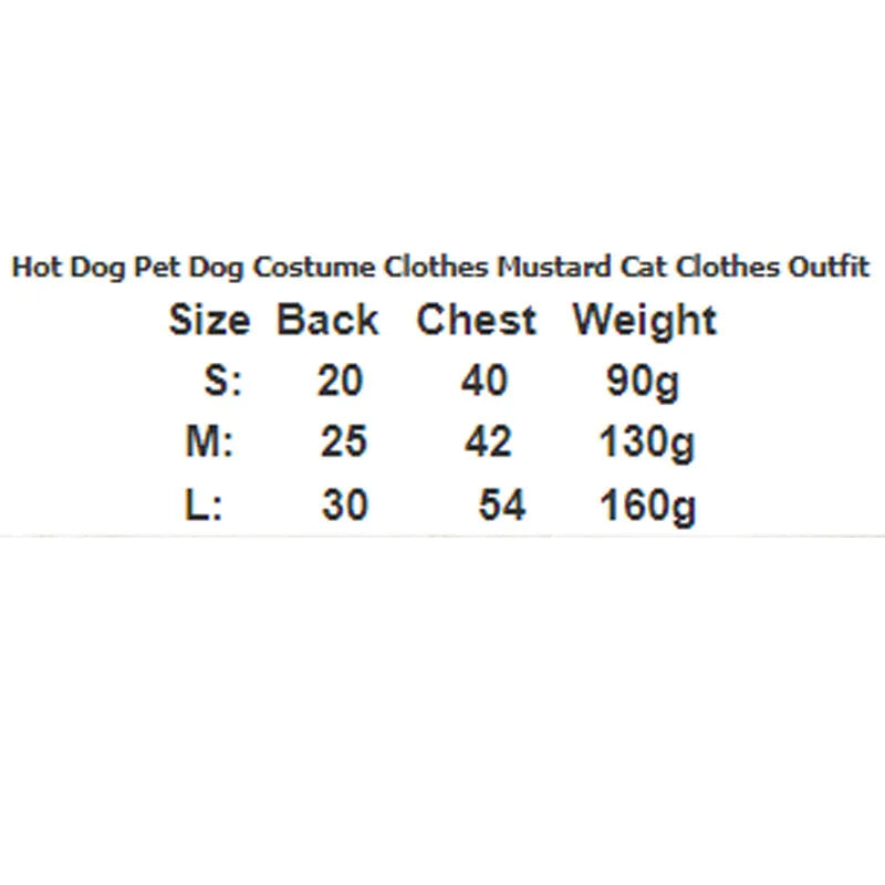 Red and beige hot dog costume coat for a small dog on a Dachshund, showing velcro closure.