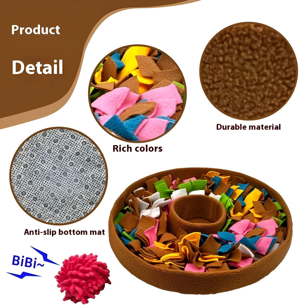 Polyester pet snuffle mat for food hiding in Brown or Sky Lake, 250g and 300g options