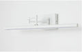 Modern sand black LED bathroom mirror cabinet with integrated lighting on a white wall.