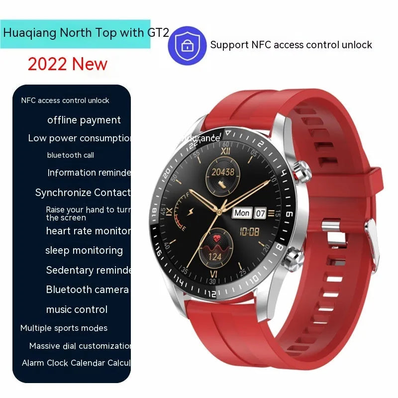 Black smart watch with 1.3 inch touch screen and Bluetooth calling feature on wrist