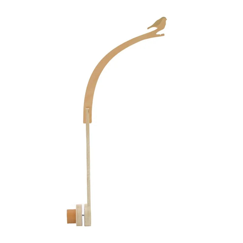 Wooden bird bed bell bracket for infant cot or bed, suitable for 0-3 years