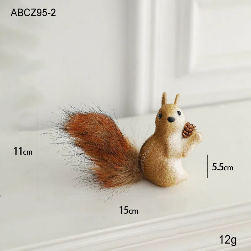 Lightweight foam squirrel pendant Christmas tree ornament in cartoon modern simple style
