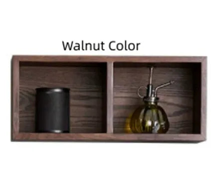 Solid White Oak wall-mounted lattice bookshelf with multi-grid storage, wood colour finish