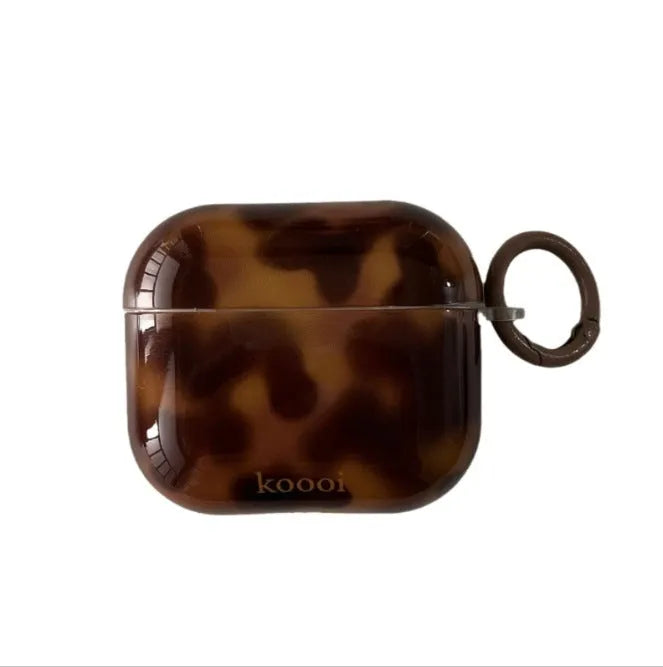 Yellow amber TPU hard case cover for AirPods with cartoon design