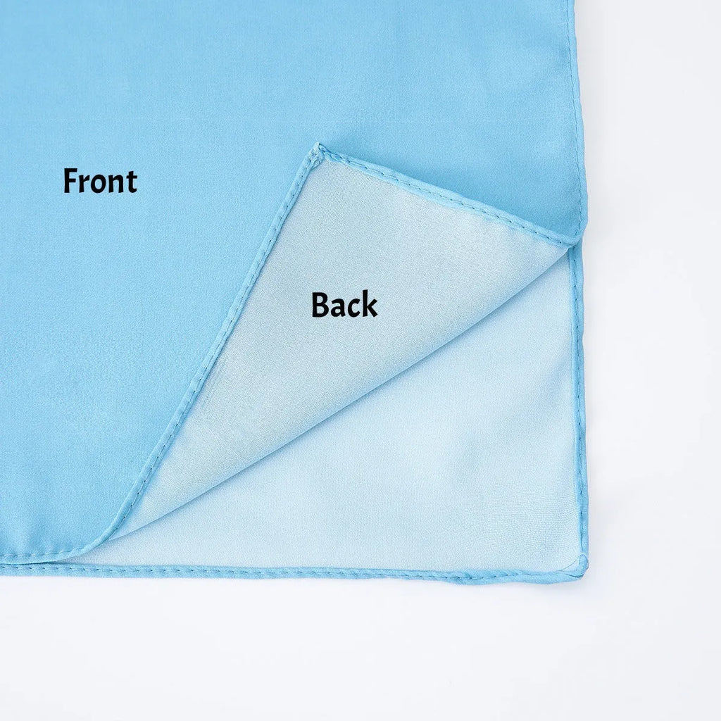 Long lightweight chiffon scarf with bubble towel texture draped over a mannequin, showing its length and soft drape.