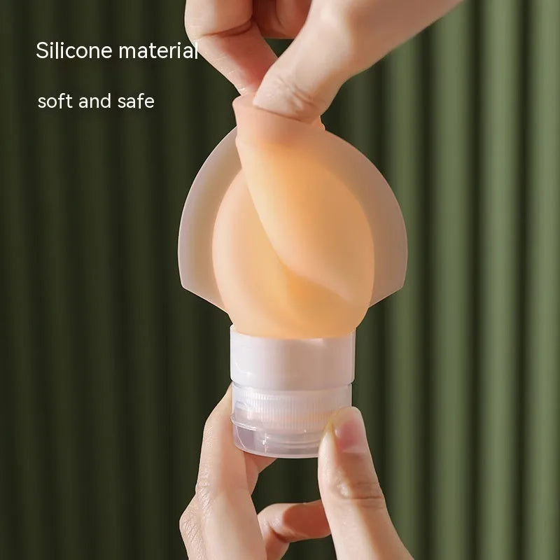 Silicone travel storage bottle set in mixed colours with stickers, 60ml and 90ml capacity, for shampoo and cosmetics