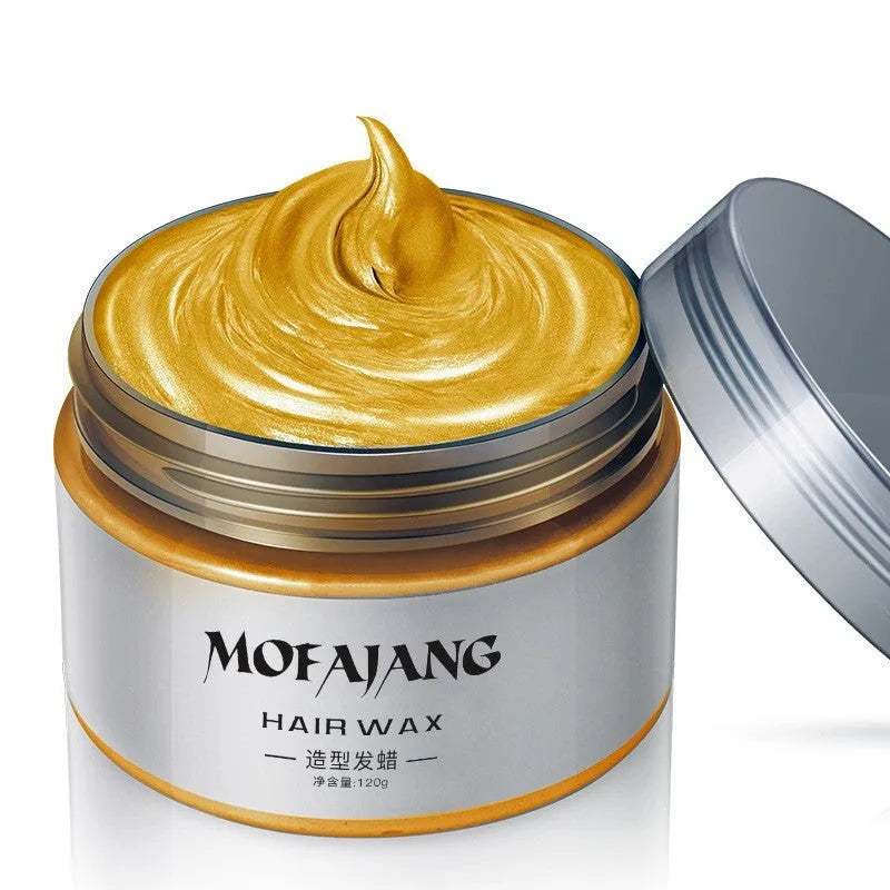 Coloured hair mud for grandma grey hair wax in solid form, available in multiple colours
