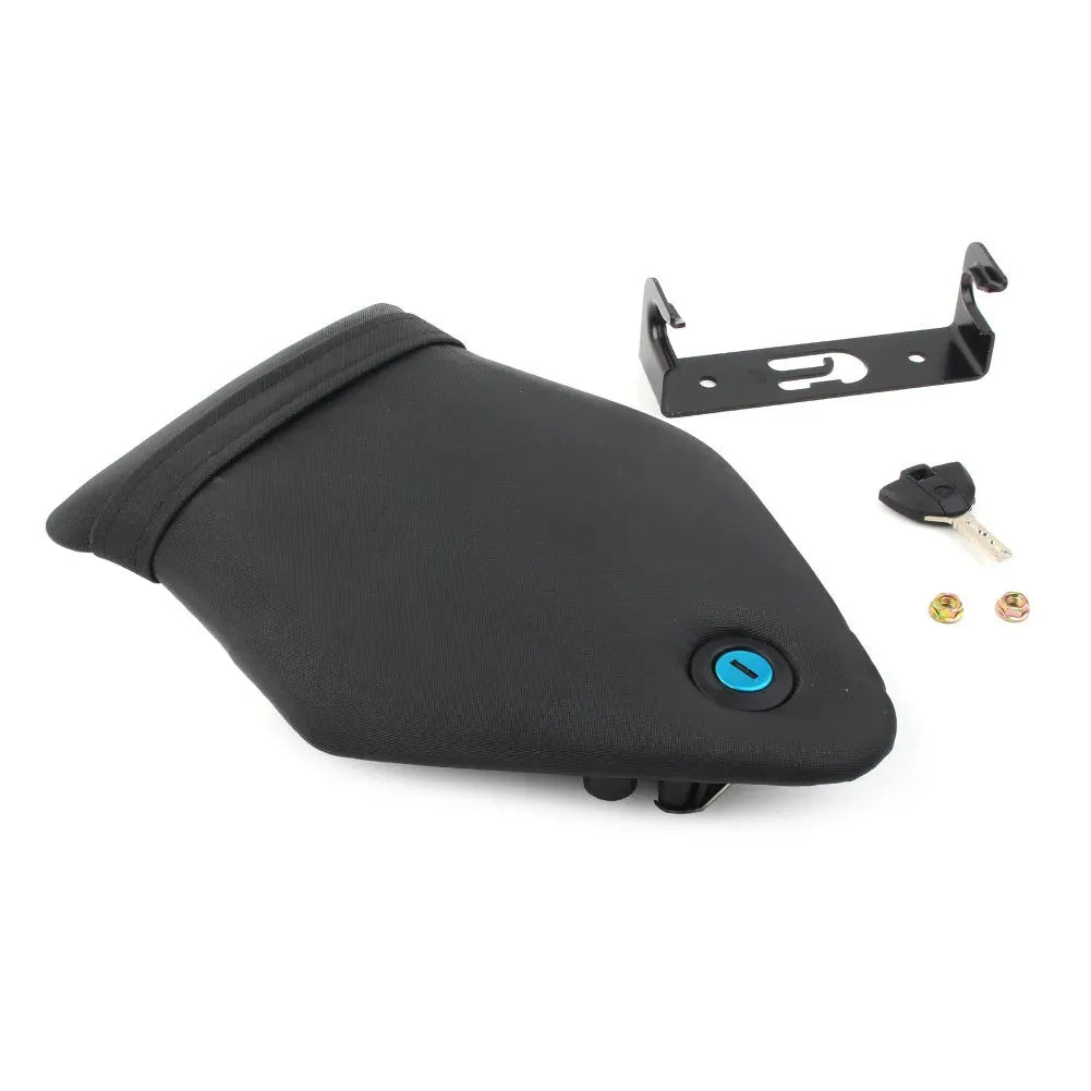 Rear passenger seat cushion for BMW S1000RR Double R HP4 2009-2018 with PU leather cover and lock