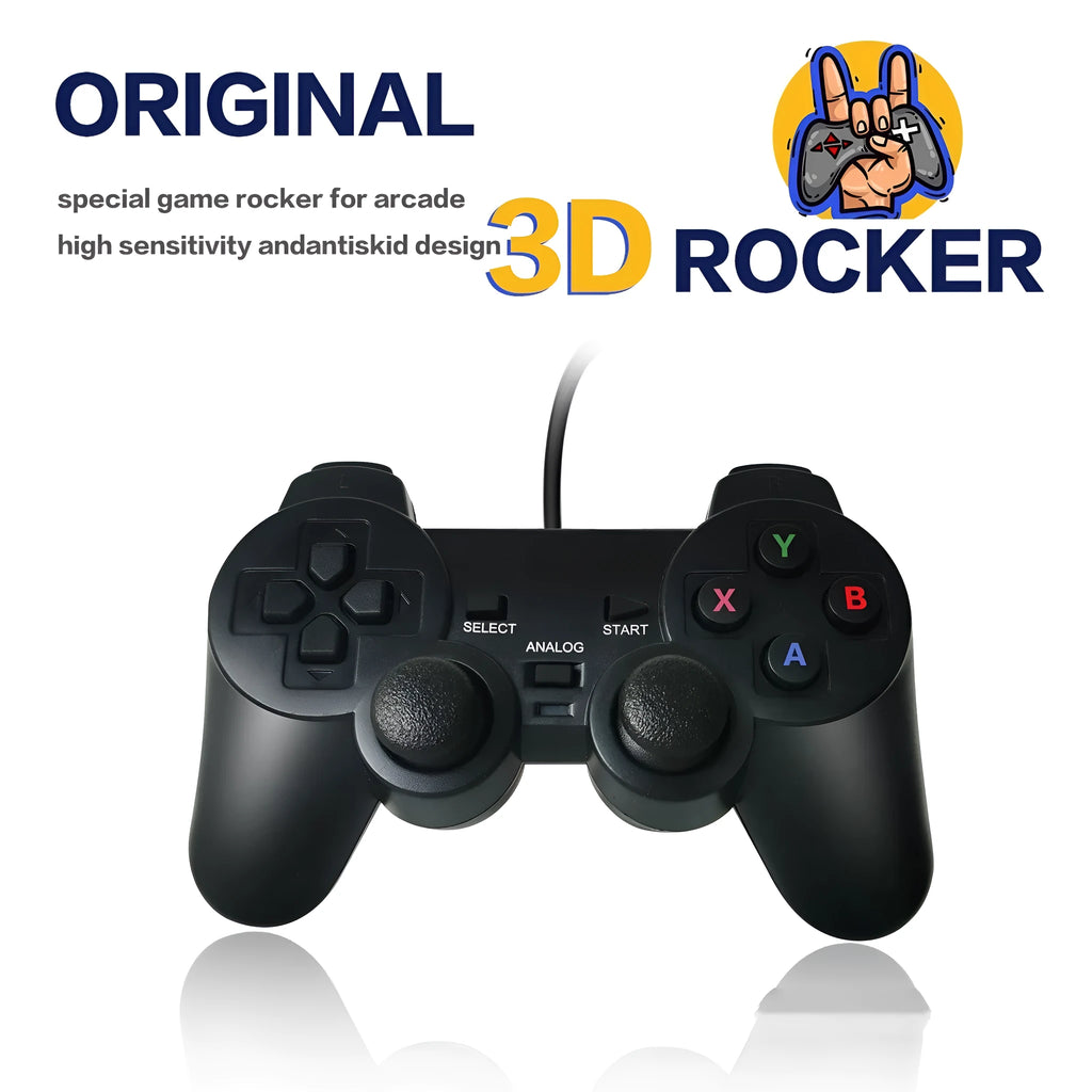 Super ConsoleX USB wired game controller in SNES or AC handle colours