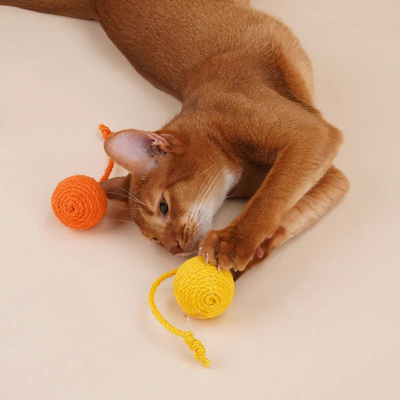 Cat teaser stick toy set with catnip balls in blue, green, and red yellow blue colour options