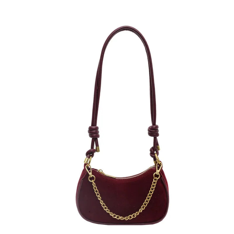 Minority frosted square PU crossbody shoulder bag in brown with single strap and sewing line detail