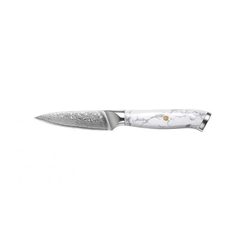 Damascus steel chef's knife with 21cm VG10 blade measuring 32cm total length