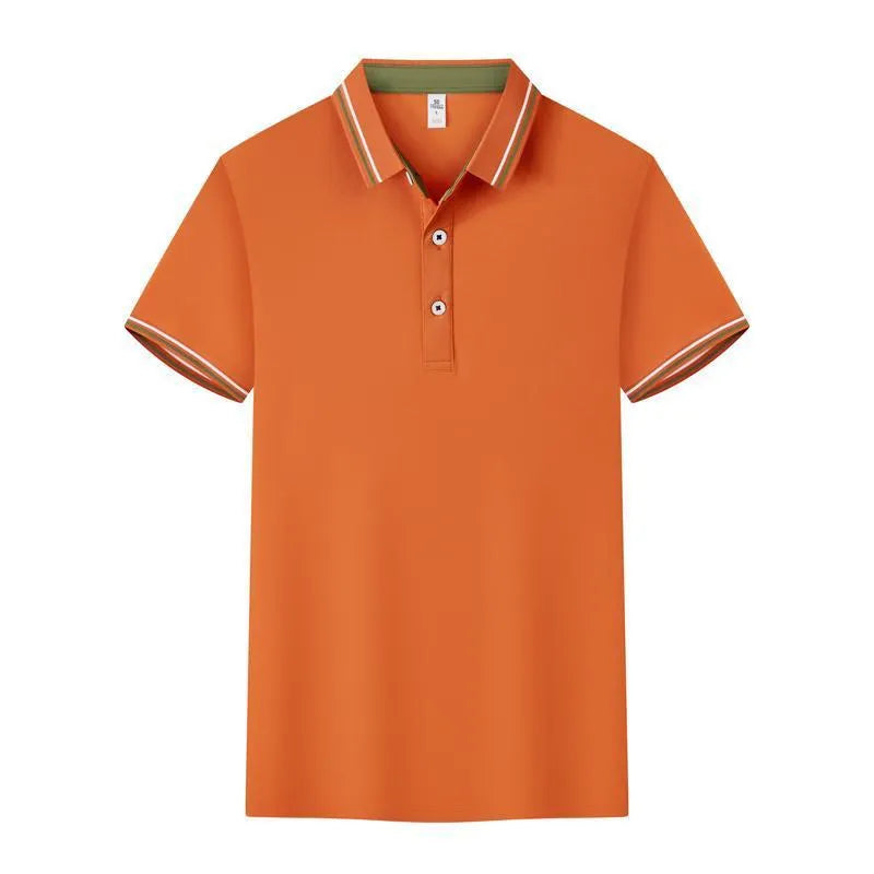 Polo cotton workwear with collar and short sleeves in slim fit, cotton blend fabric, multiple colours