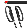 Black Nintendo Switch Joy-Con controller grips with hand ropes for boxing games