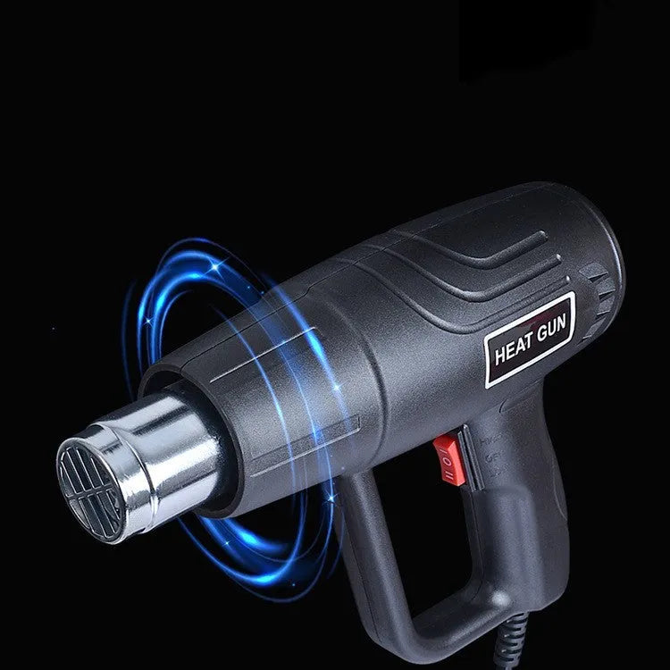 Black and silver 2000W industrial hot air tool with grid air outlet and thermal grip.