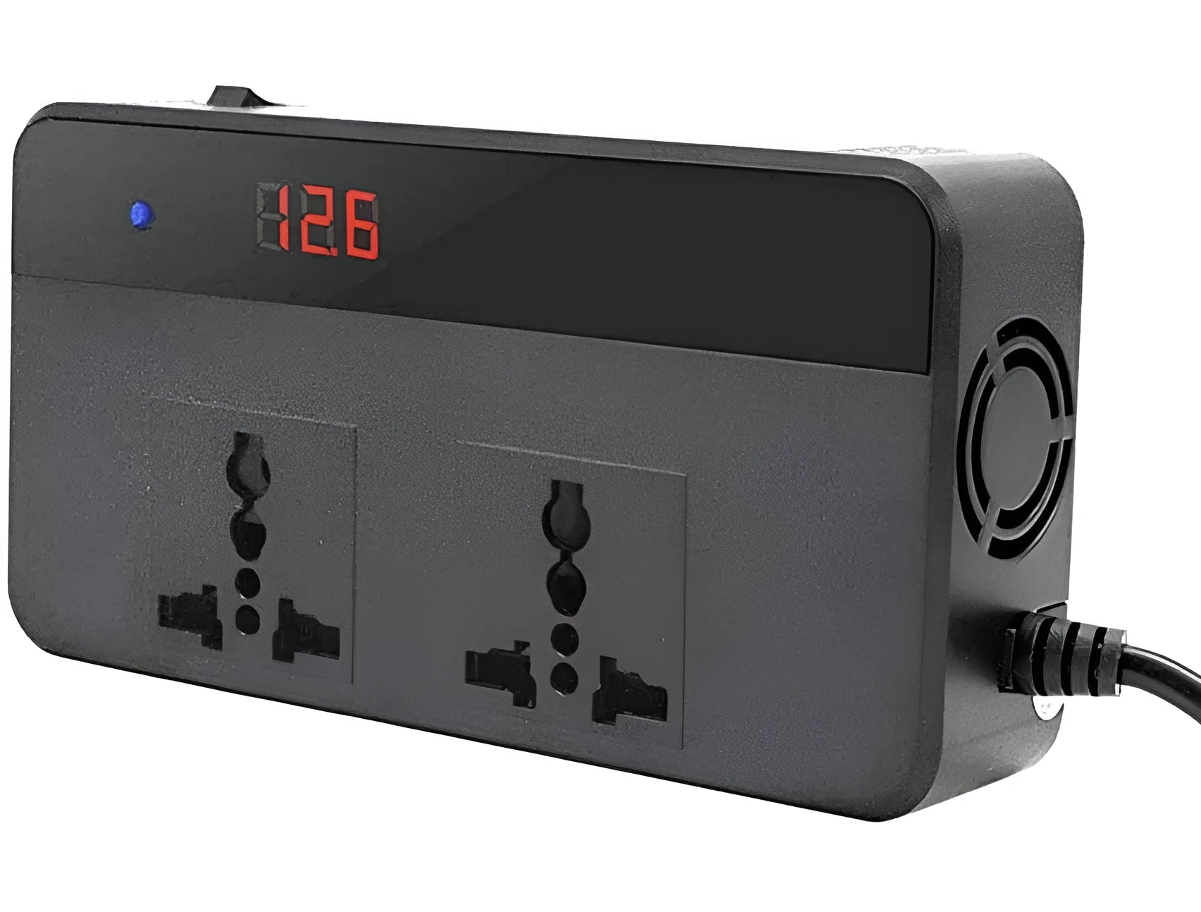 Automotive power inverter with PC fireproof casing, 149x74x35mm, dual USB ports