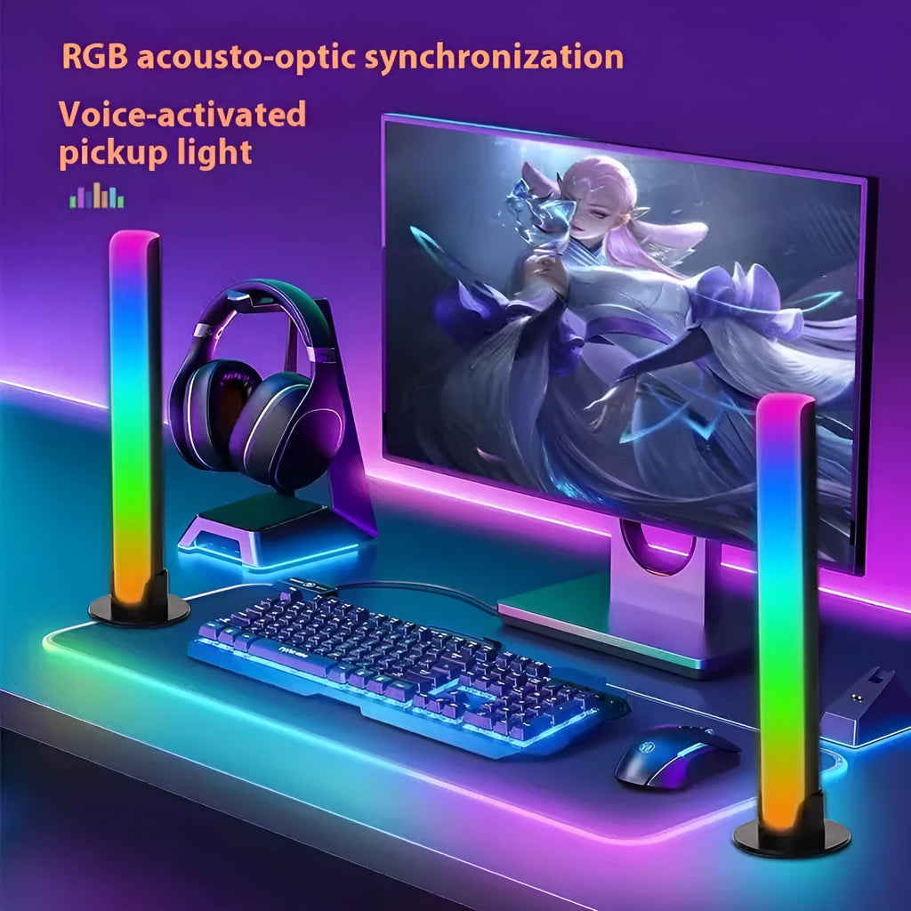 Music rhythm lamp LED contour light bar with 2.4G remote control and screen synchronisation