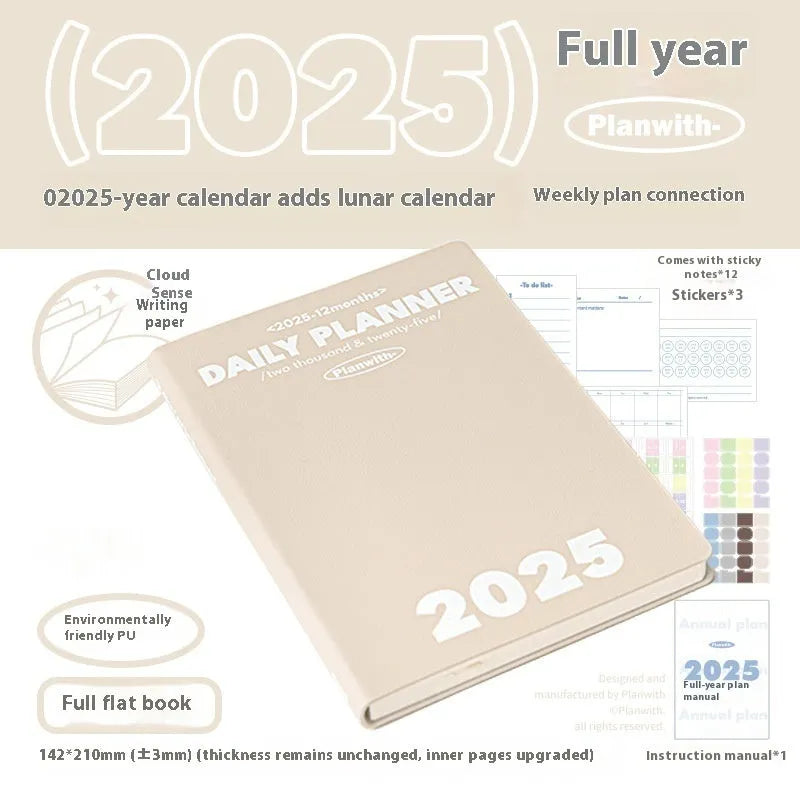 Waterproof notebook with PU cover for postgraduate entrance exam clock-in records in multiple colours