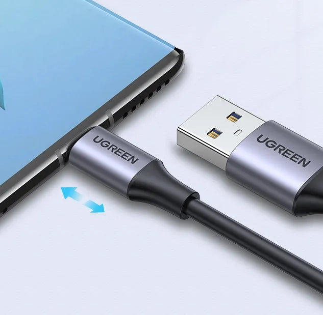 Lvlian black USB smartphone charging cable with straight connectors and 1 metre length