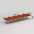 Wooden computer riser stand with acrylic legs, single-layer desk organiser in black or white, 40cm to 120cm