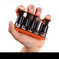 Grey and orange non-slip silicone finger trainer for climbing and musical instrument practice