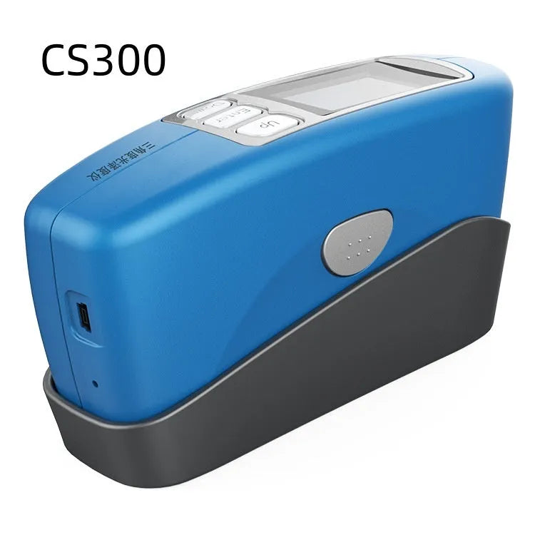 Portable glossiness tester for ceramic and stone surface measurement with angle selection options