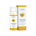 Jar of vitamin C whitening cream for skin lightening, 50g net content.