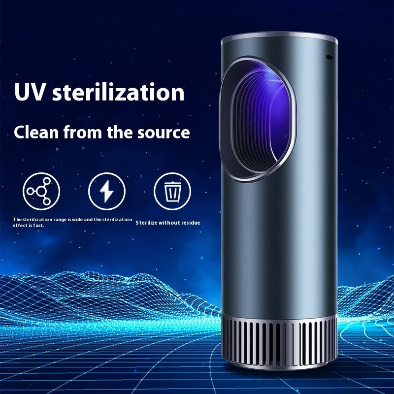 Black ABS smart car air purifier with USB cable, 68x187mm, 12M negative ion rating