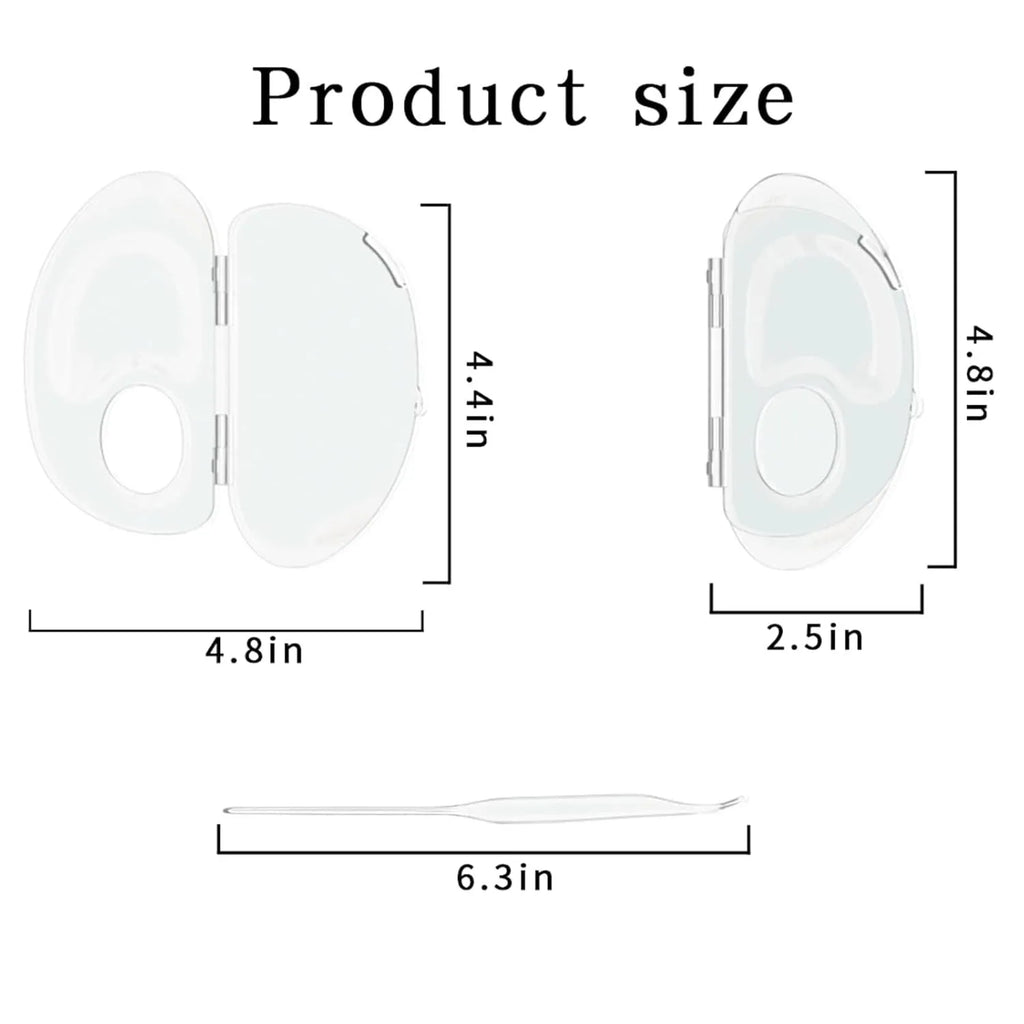 Transparent acrylic makeup mixing palette with storage grooves and colour test areas