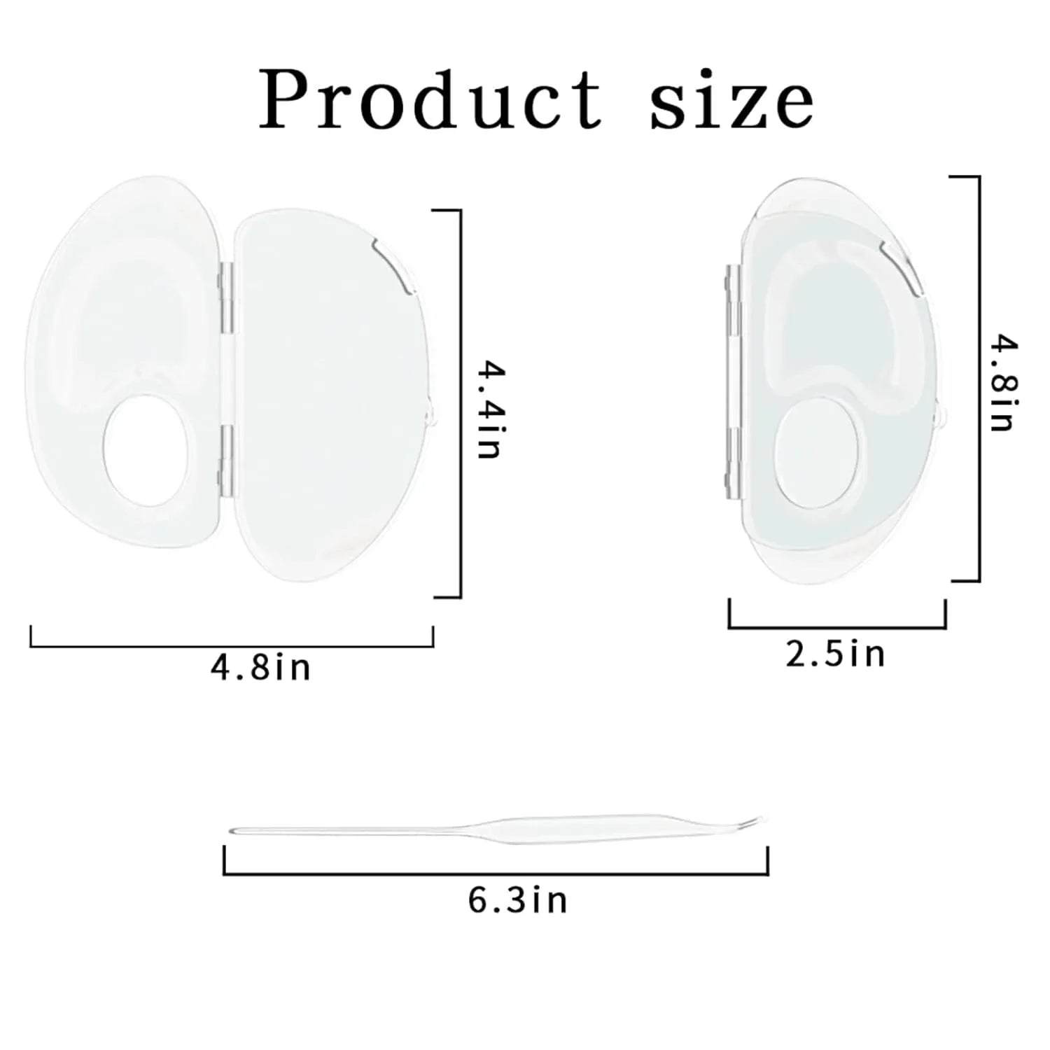 Transparent acrylic makeup mixing palette with storage grooves and colour test areas