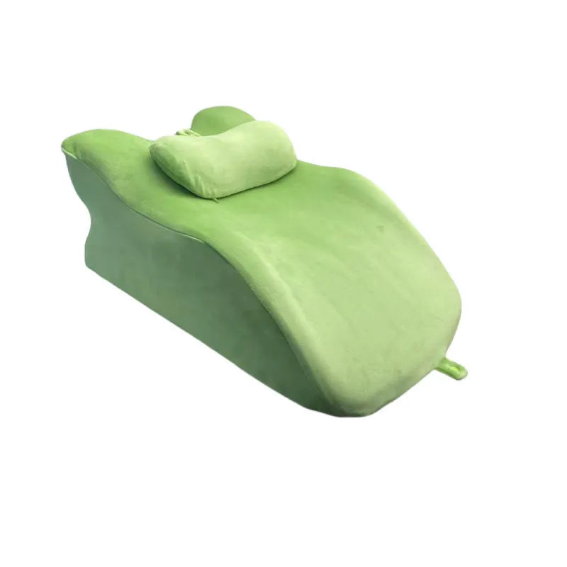 Prone position sleeping pillow for stomach sleepers in blue colour option