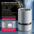 White desktop USB air purifier for small room formaldehyde and odour removal