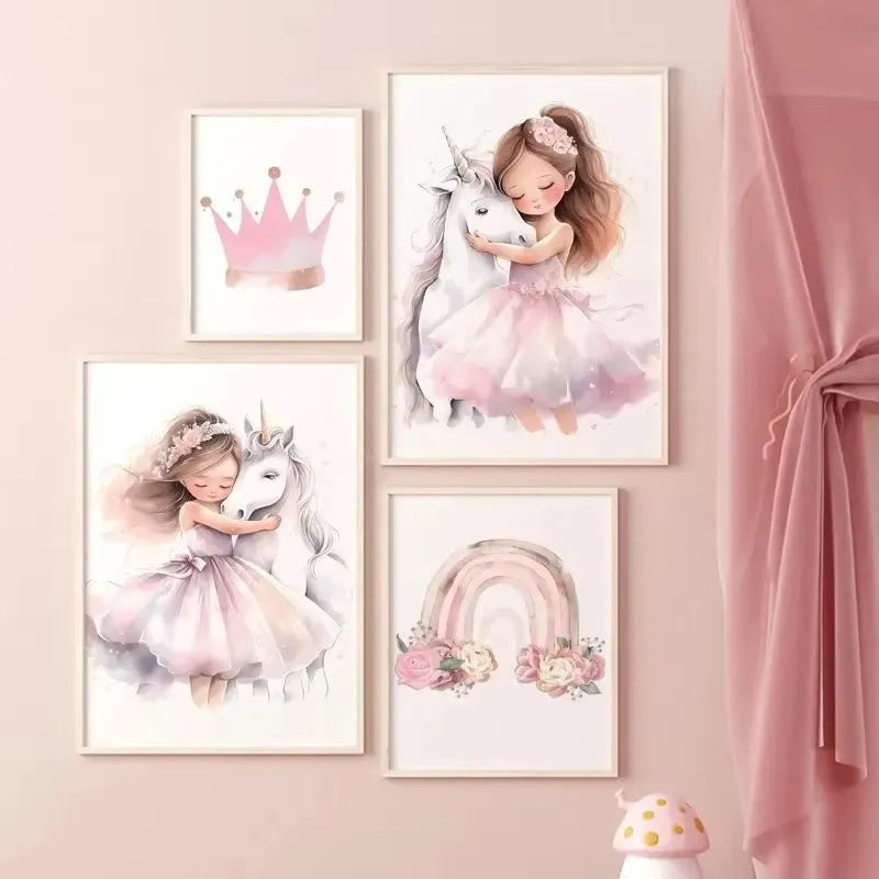 Frameless canvas wall painting in 30x40cm or 40x50cm with Nordic style decorative print