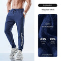 Men's black ankle-tied sweatpants with mid waist design for casual sports wear