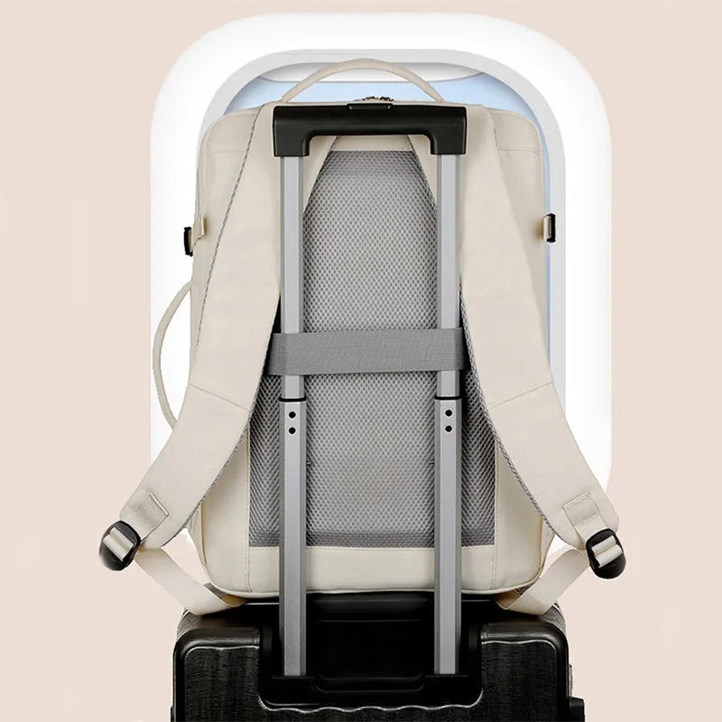 Large waterproof oxford cloth backpack with multiple pockets for 15.6 inch laptops, shown in available colours